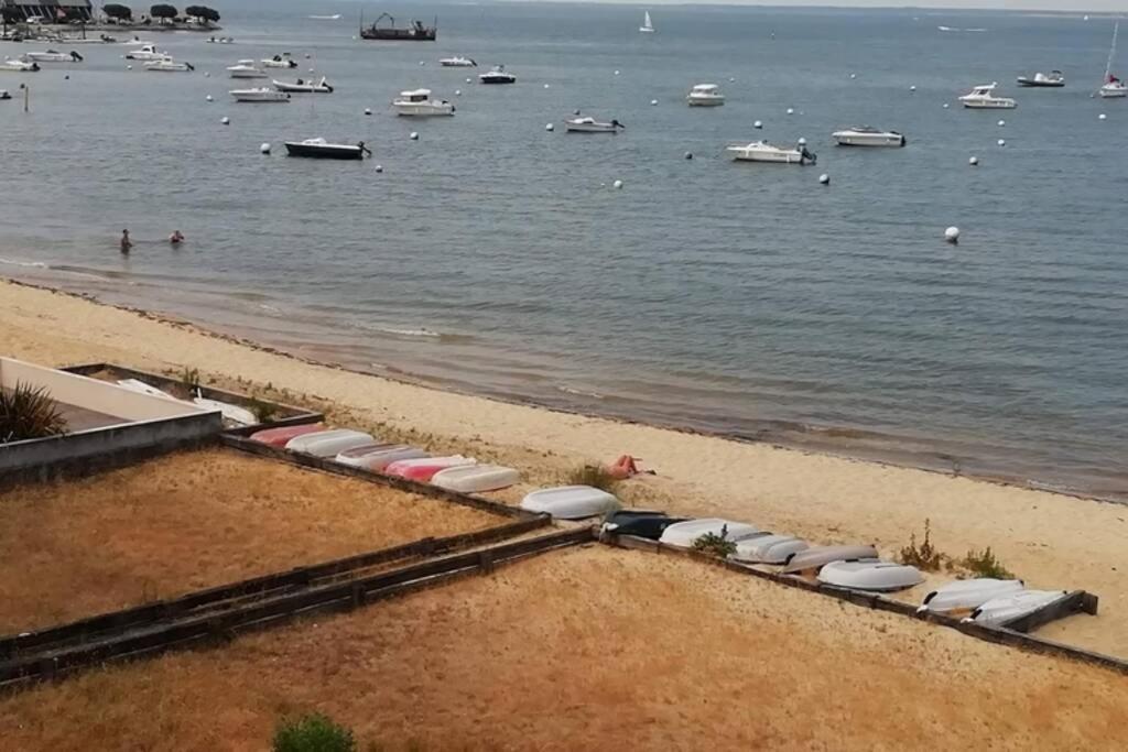 T2 1Ere Ligne Loggia Vue Mer 180 ° Parking Arcachon Exterior foto