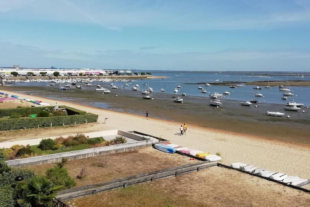 T2 1Ere Ligne Loggia Vue Mer 180 ° Parking Arcachon Exterior foto